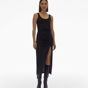 Helmut Lang Twisted Tank Dress Black SZ S NEW